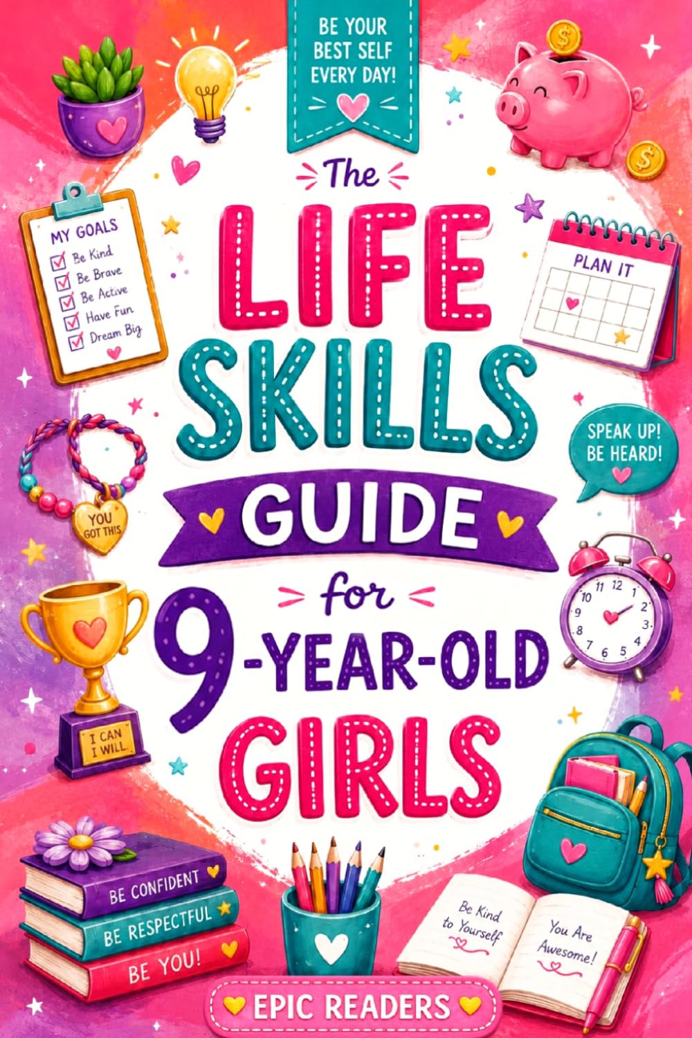 The Life Skills Guide For 9-Year-Old Girls: A Fun, Interactive Workbook to Build Confidence, Kindness, and Independence — Emotions, Friendships, Money, Safety & Self-Care