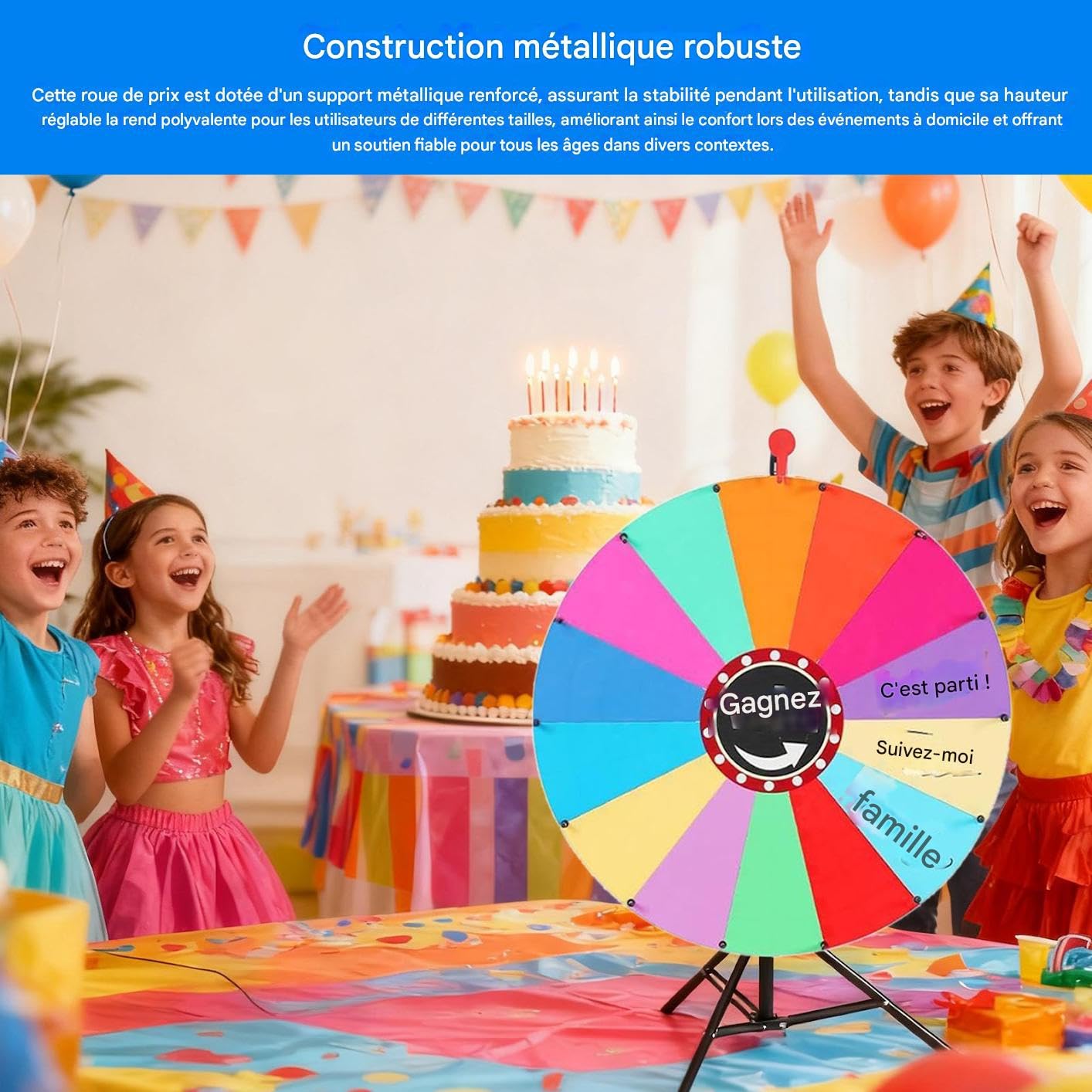 Roue De Rotation | Outil Ajustable Portable et,Roue Tournante Compacte,pour Anniversaire Carnaval Fête Salle De Classe Événement Shopping Intérieur Extérieur Maison