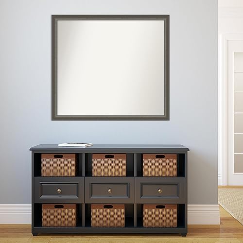 Miniatura 5 de Amanti Art Espejo personalizado, espejo de baño de plata oscura Domus, espejo de pared o espejo de tocador de baño sobre fregadero (35 x 39