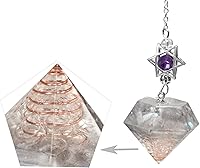 Vista 22 de Rockcloud Stone Pendulum for Dowsing Divitation Meditation Reiki Healing Energy Balancing with Dream Catcher, Fluorite
