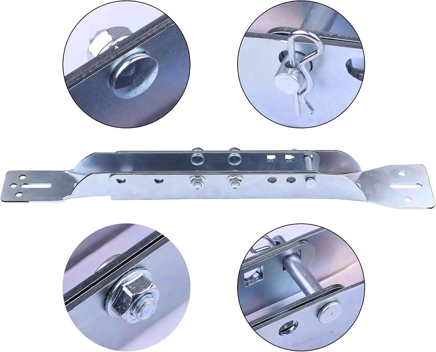 Garage Door Reinforcement Bracket Adjustable for 18" 21" 24" Openers, Carbon Steel Zinc Plated