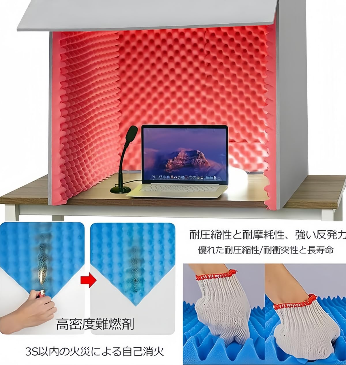 Amazon | xixining 簡易防音室 テレワークリモートワーク マイク 防音