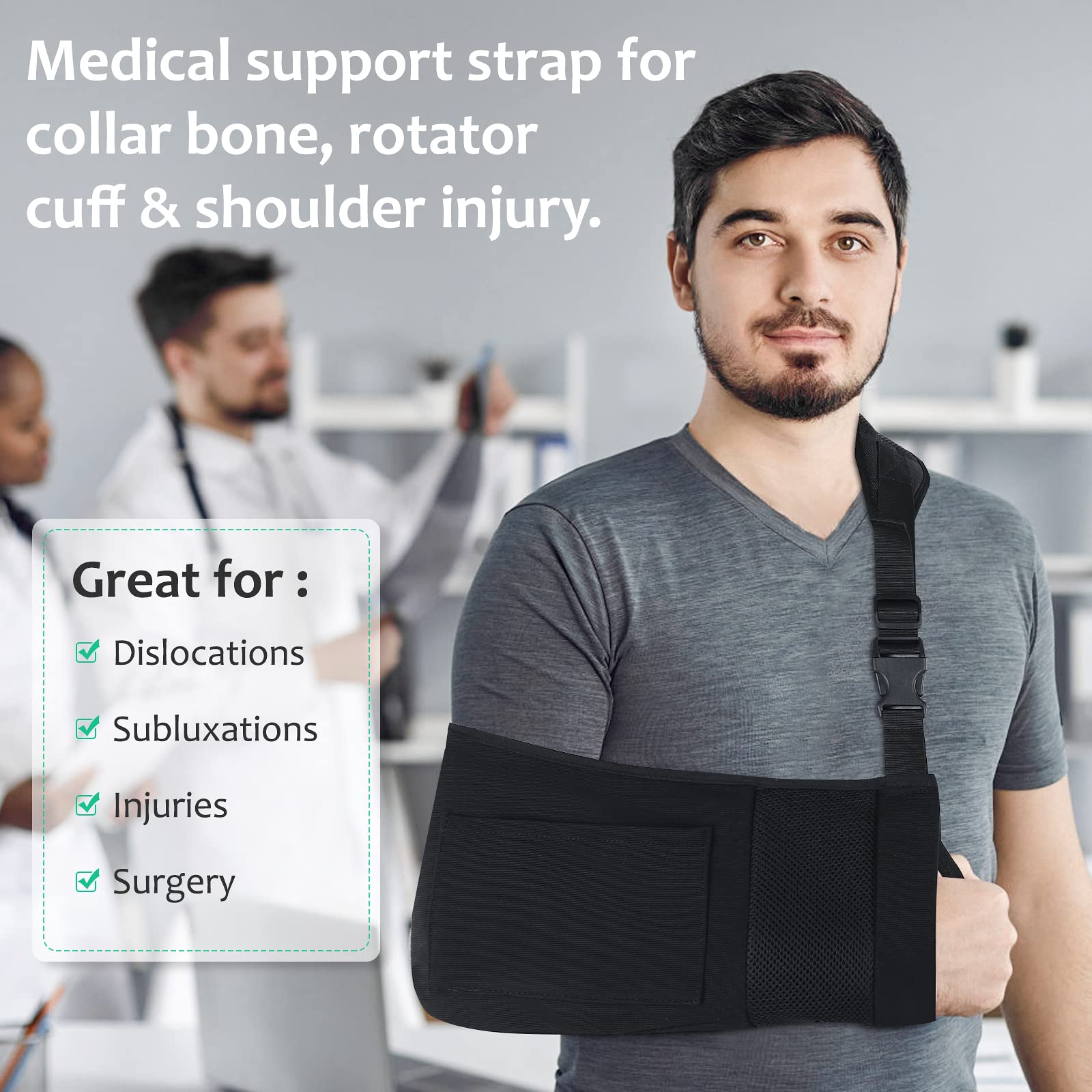 Buy Arm Sling for Shoulder Injury, Medical Support Strap, Shoulder