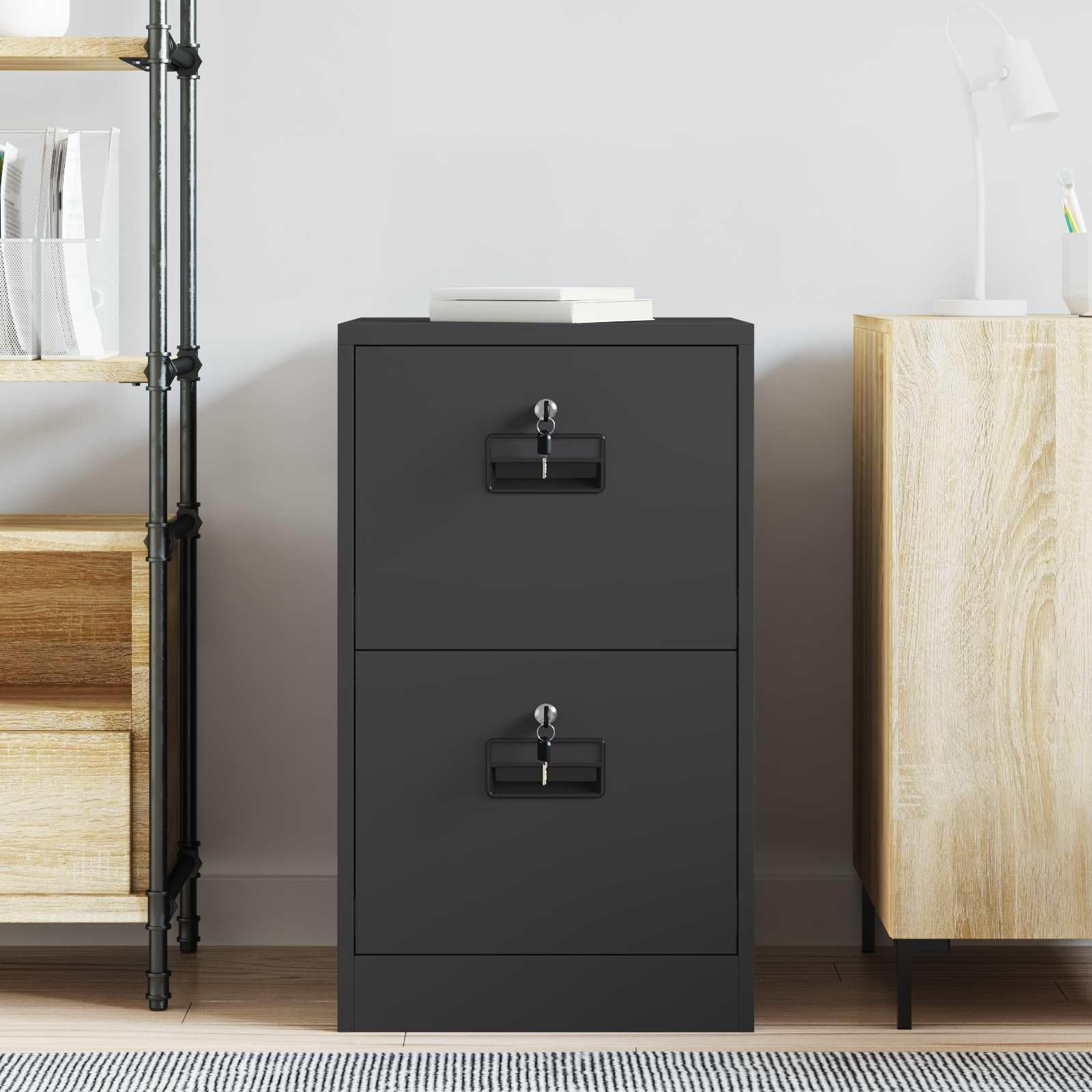 Armoire de classement en acier froid Noir 44 x 50 x 74,5 cm