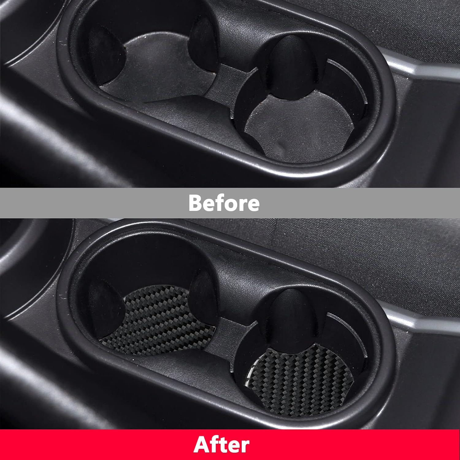 Carbon Fiber Compatible with Wrangler Accessories 2007 2008 2009 2010 Jk 2 Door Jku 4 Door Interior Decoration Stickers (2007-2010 Water Coaster)