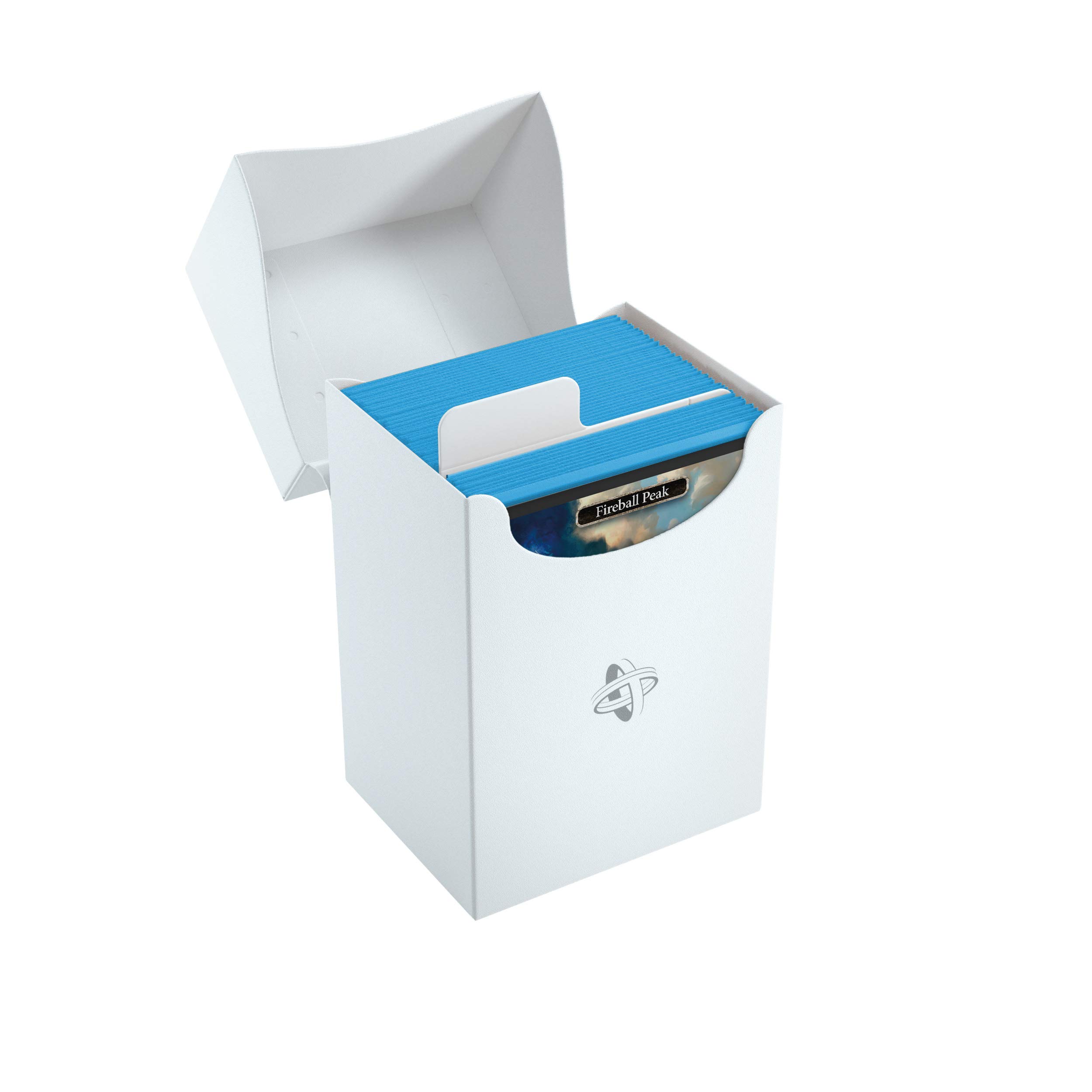 Gamegenic Deck Holder 80+ Blanco - solución inteligente y rápida para almacenar y organizar tus mazos de cartas.