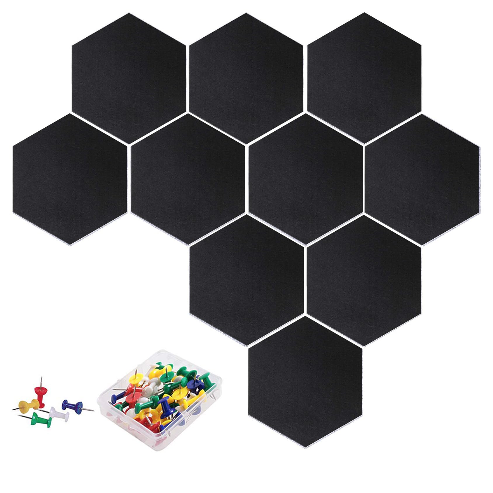 Cork Board Bulletin Board, Wall-Mounted Presentation, Message Notice Pin Board, Perfect for Office & Home Decor, School, Cubicle (1-Black)