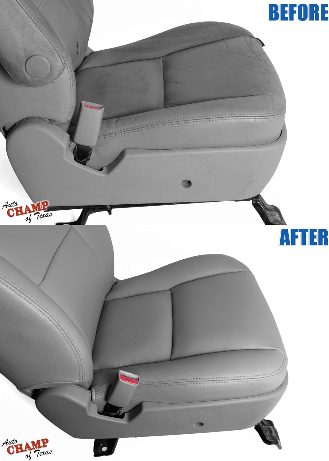 Compatible with 2005-2006 Toyota Tundra Limited SR5 - Driver Side Bottom Leather Seat Cover, Charcoal Gray