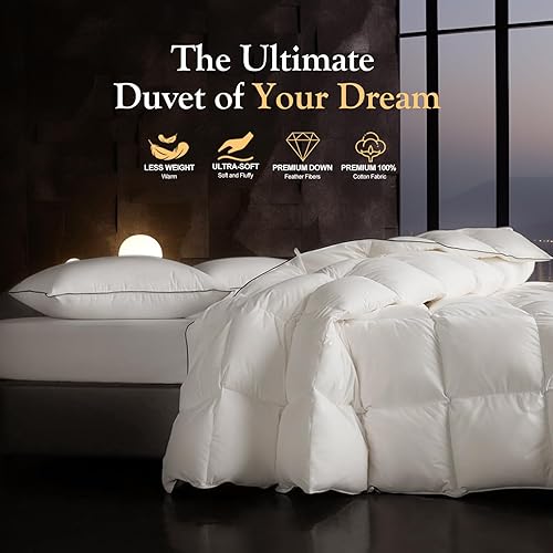 Miniatura 2 de Edredón de fibra de plumón pesado para invierno, esponjoso, relleno de edredón 1 (blanco, para todas las temporadas-Queen)