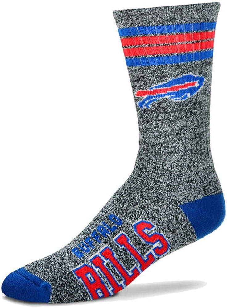 For Bare Feet Buffalo Bills NFL Got Marbled? Crew Socks - Large