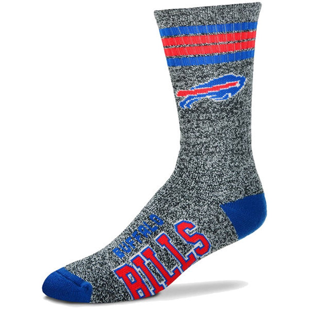 FBF Originals - NFL Got Marbled Mens Crew Socks Size Large 10-13 - Buffalo Bills