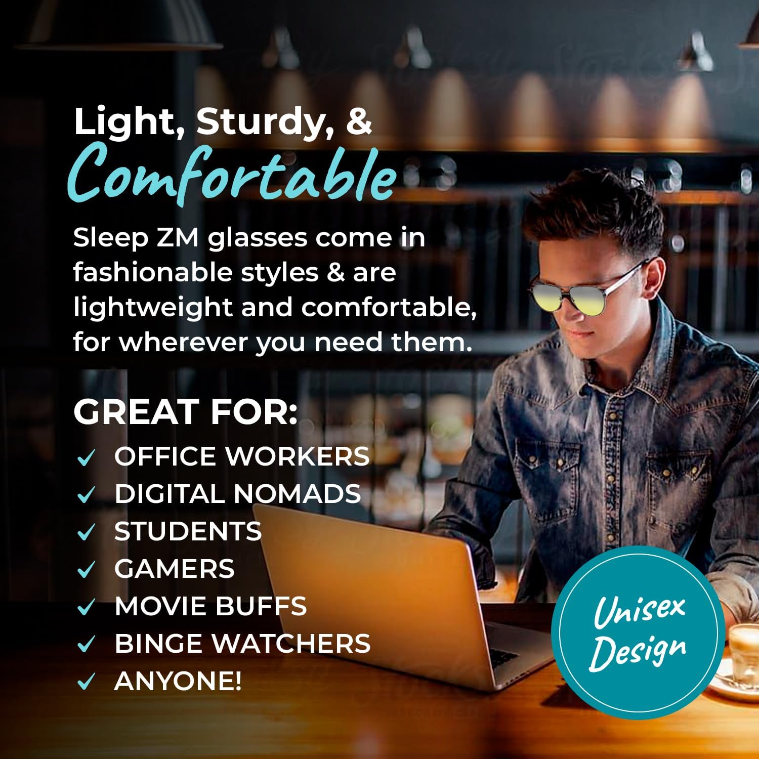 Blue Light Blocking Glasses for Women + Men - Better Sleep + Anti Eye Strain Protection - Computer Screens & Gaming - Metal Aviator - DaytimeMax Yellow Lens