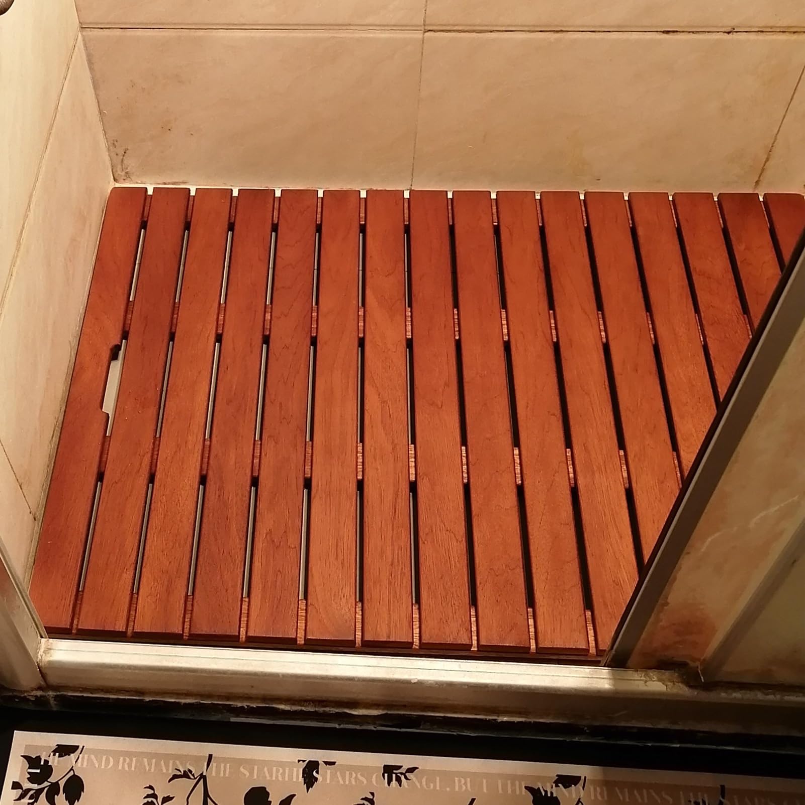 Genérico Alfombrilla de baño de Madera de Secado rápido con Acabado aceitado, Alfombrilla de Ducha de Lujo de 12, 16, 20, 24, 28 y 32 Pulgadas, tamaño Personalizado, Alfombrilla de bañera/s