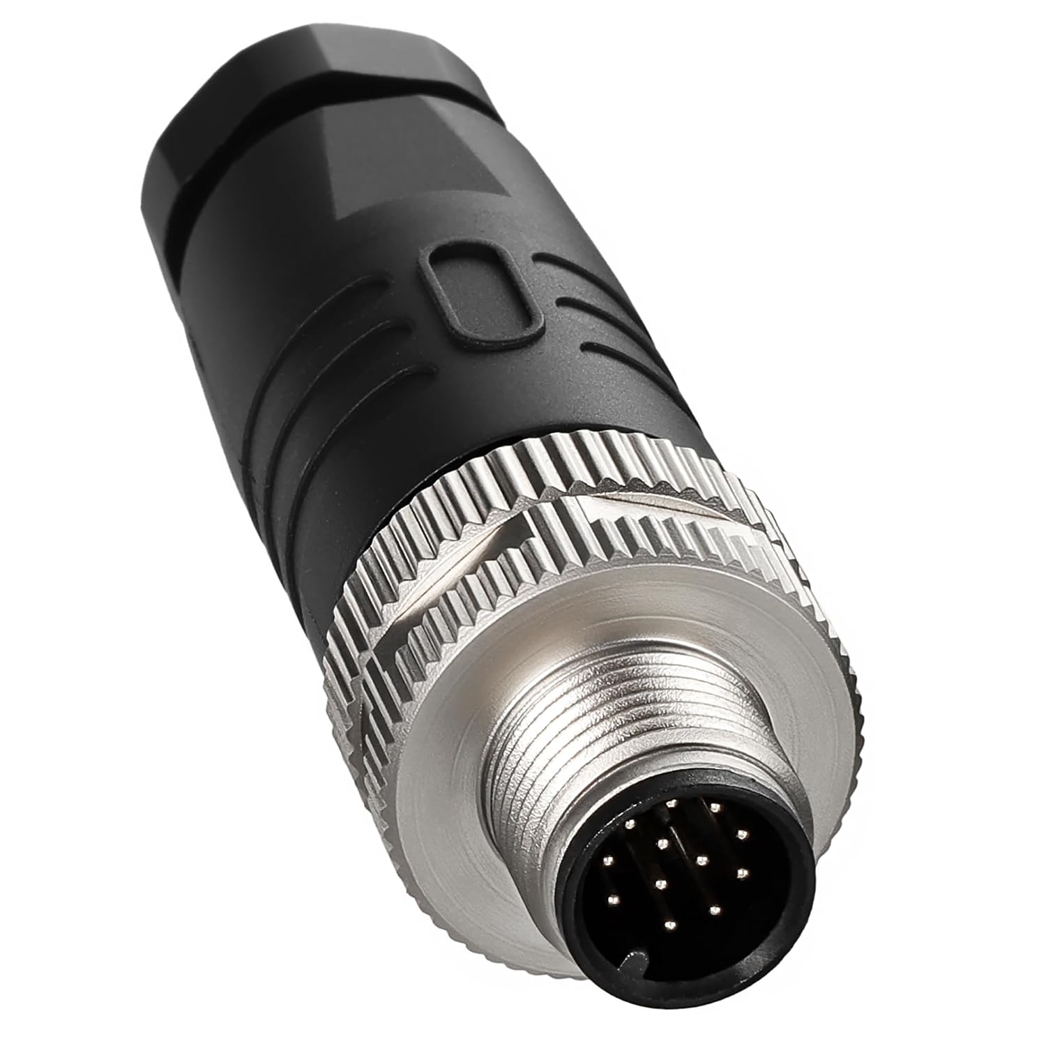 Industrial M12 12 Pin Male & Female A Code Aviation Connector 12mm Circular Socket 30V 1A Waterproof Solder Plugs for Automation Sensor/Actuator