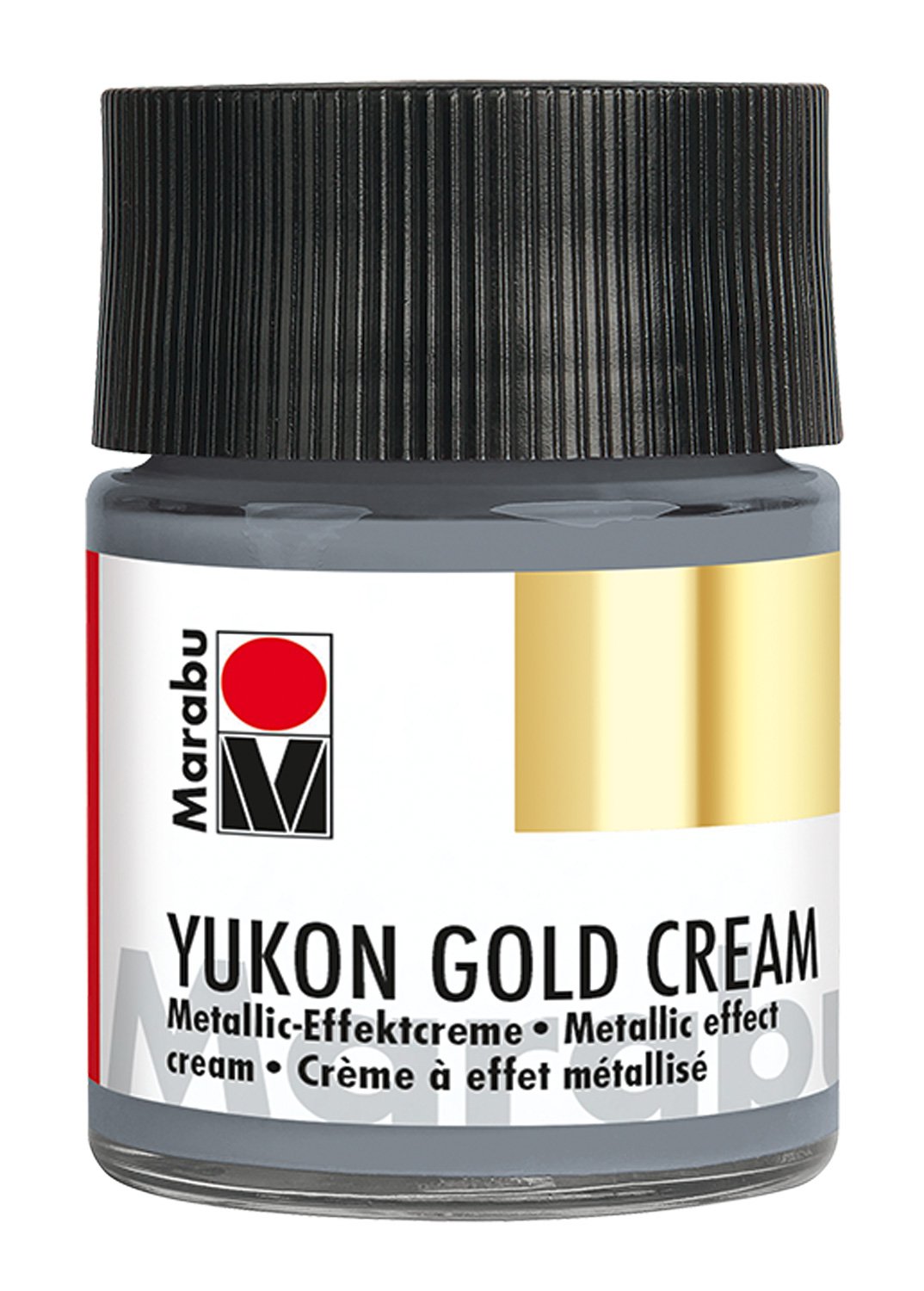Marabu Crema Effetto Metallizzato, Yukon Gold Cream, Vetro 50 ML, Metallico di Palladio