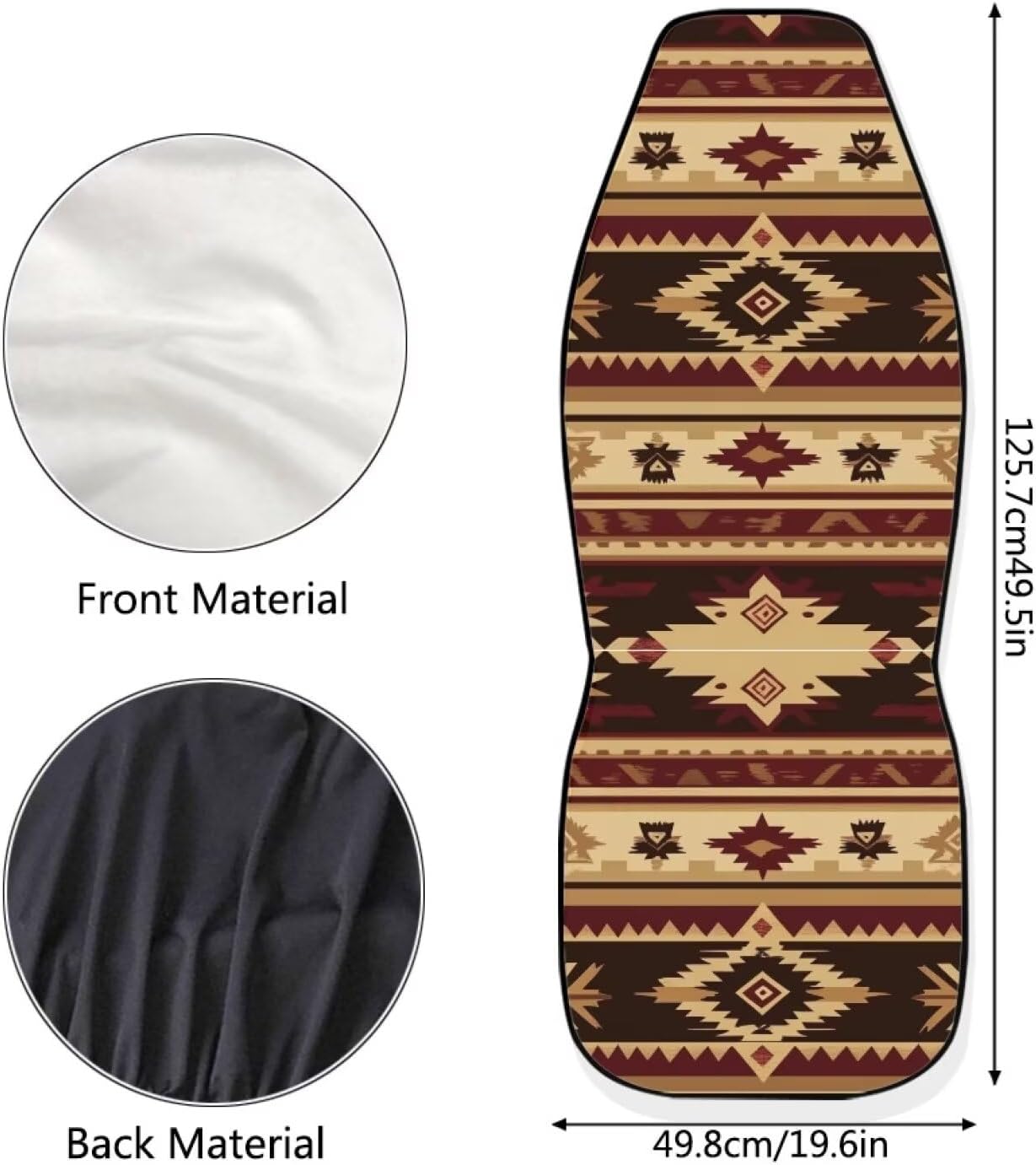 Dreaweet Western Tribal Ethnic Aztec Print Car Seat Covers Front Seats Only,2 Pcs Anti Slip Comfort High Back Bucket Seat Covers for SUV Trucks Easy to Install Auto Seat Cover for Carseat Protection