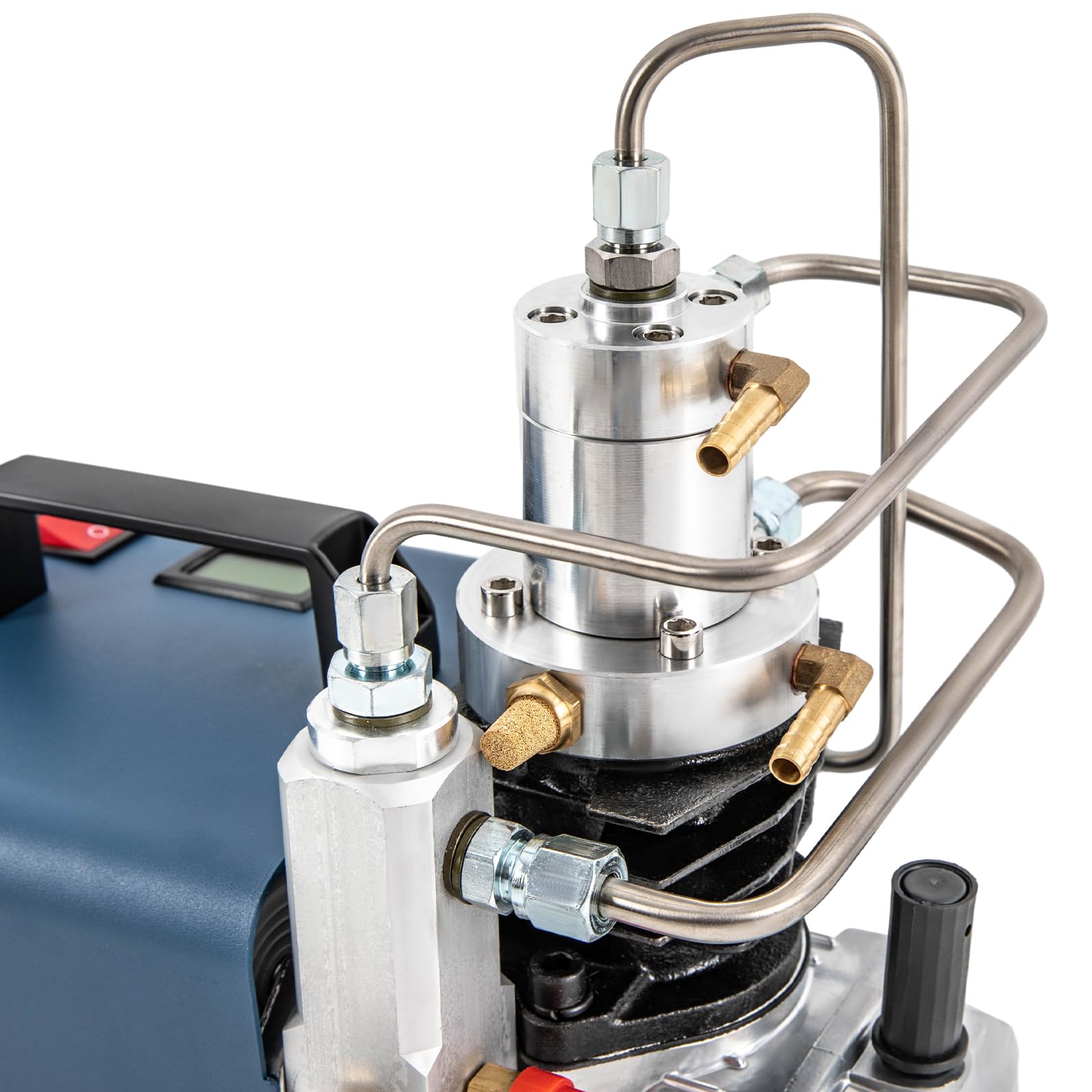 PCP Kompressor, 300Bar 30Mpa 4500Psi Elektrische Hochdruck-Luftkompressorpumpe, 1800W Elektrischer Luftpumpe, zweistufige Komprimierung Hochdruck-Druckluftpumpe