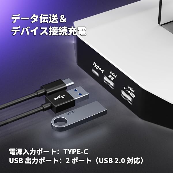 ユニバーサルゲームコントローラーホルダー、RGBマルチカラーライト付きヘッドホンスタンド(PS5/Xbox/Switch対応)デスクオーガナイザー - 5