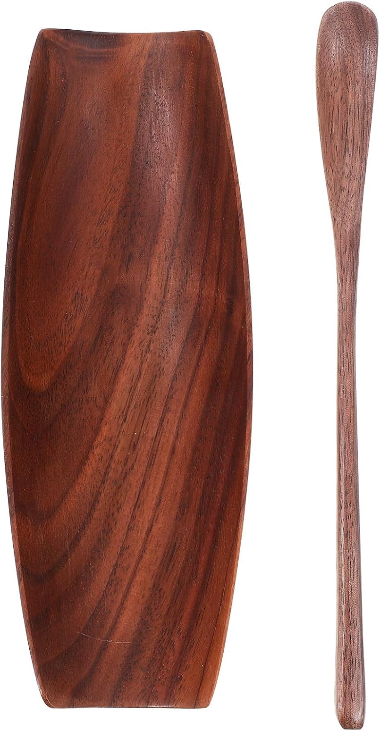 Wood Tea Scoop Set, Handmade Polished Tea Leaf Holder