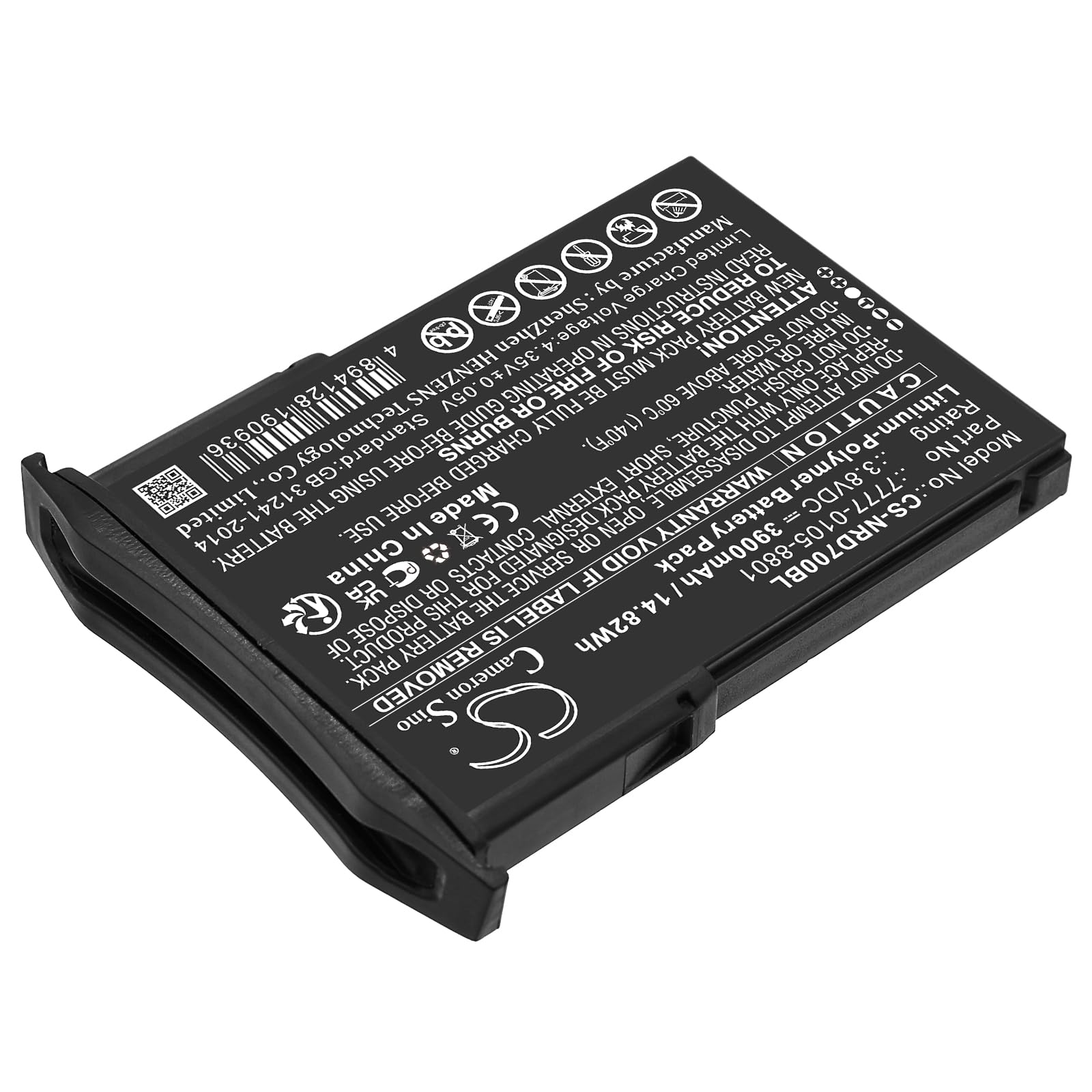 NEU Ersatz Akku Fit NCR Orderman 7, 7 MSR, 7777-01YY(3900mAh / 14.82Wh)