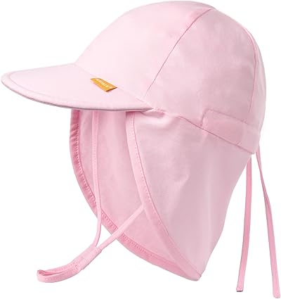 FURTALK Baby Kleinkind Sonnenhut UPF 50+ UV-Schutz Mädchen & Jungen Sommer Kappe Kinder Strand Mütze mit Verstellbarer Kinnriemen und Halsklappen