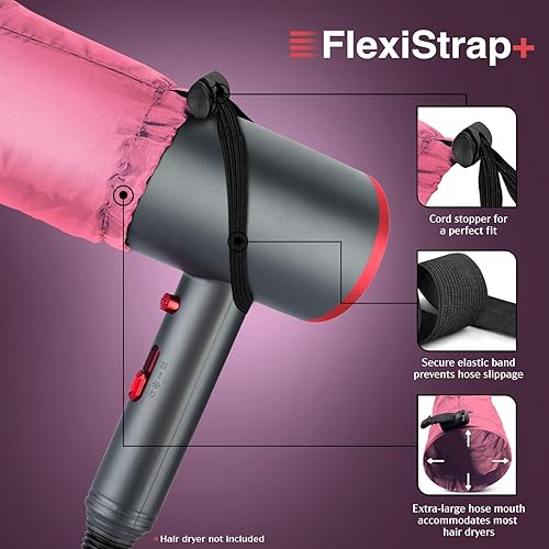 Miniatura 5 de Eleganty - Accesorio para secador de pelo con diadema elástica integrada que reduce el calor alrededor de las orejas y el cuello, gorra difusora con