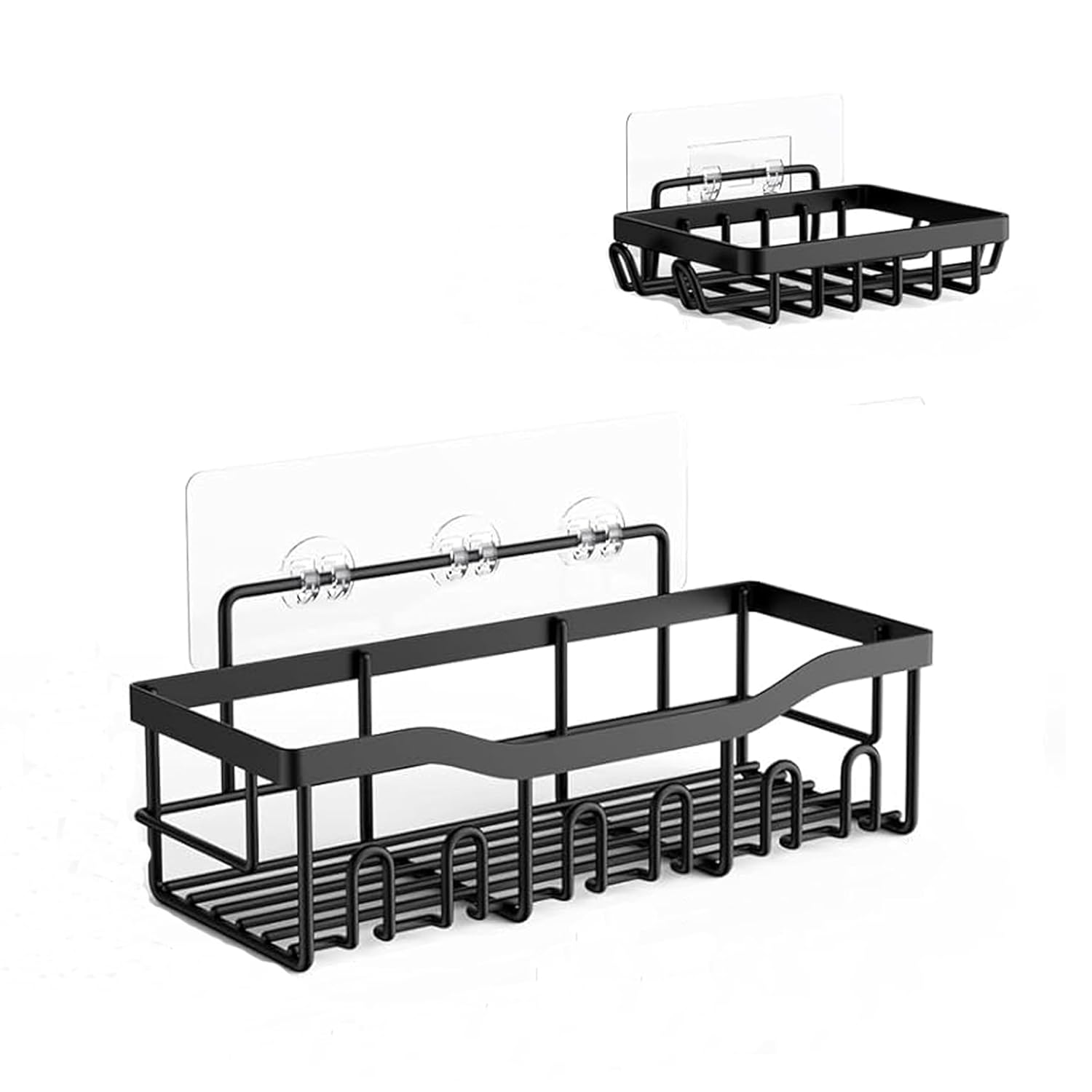 JD FRESH 1 Shelf, 1 Soap Dish Combo – Modern Black Powder Coated Wall-Mounted Bathroom Shelf – Organize Toiletries – Rust Resistant – Drill-Free Installation JD FRESH 1 Shelf, 1 Soap Dish Combo – Modern Black Powder Coated Wall-Mounted Bathroom Shelf – Organize Toiletries – Rust Resistant – Drill-Free Installation