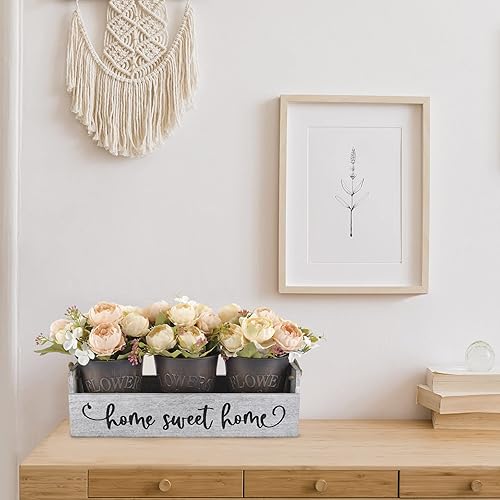 Miniatura 4 de Centro de mesa decorativo, macetas retro hechas a mano con flores, decoración rústica de mesa de boda para cocina de granja, mesa de comedor, sala