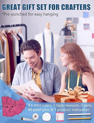 Vista 27 de Vowlove Guía de regla de camiseta para prensa de calor Cricut, herramienta de medición de camisas, alineación de vinilo, diseño de centro de 01 Negro