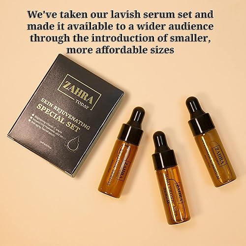 Miniatura 9 de 's Lavish Trio Face Serum Travel Pack - Ácido hialurónico, vitamina C y retinol - Combate el envejecimiento, manchas oscuras y arrugas (3 viales,