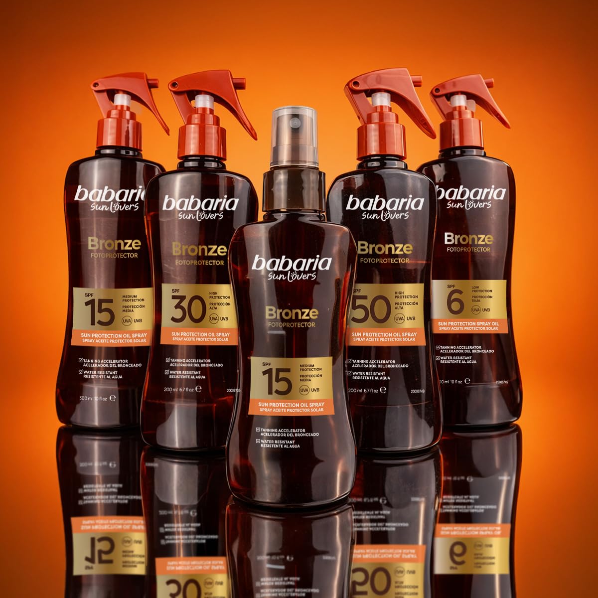 Babaria Bronceador Cuerpo Protector Solar 50 Spray 200 ml Acelerador Bronceado Coral Friendly