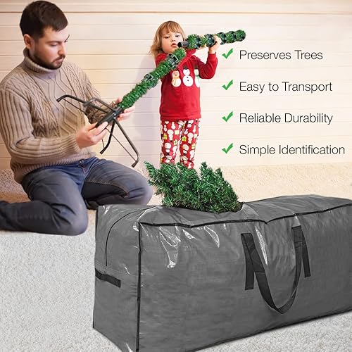 Miniatura 5 de Primode Bolsa de almacenamiento para árbol de Navidad  Caja de almacenamiento para árbol alto desmontado  Bolsa protectora para árbol de Navidad