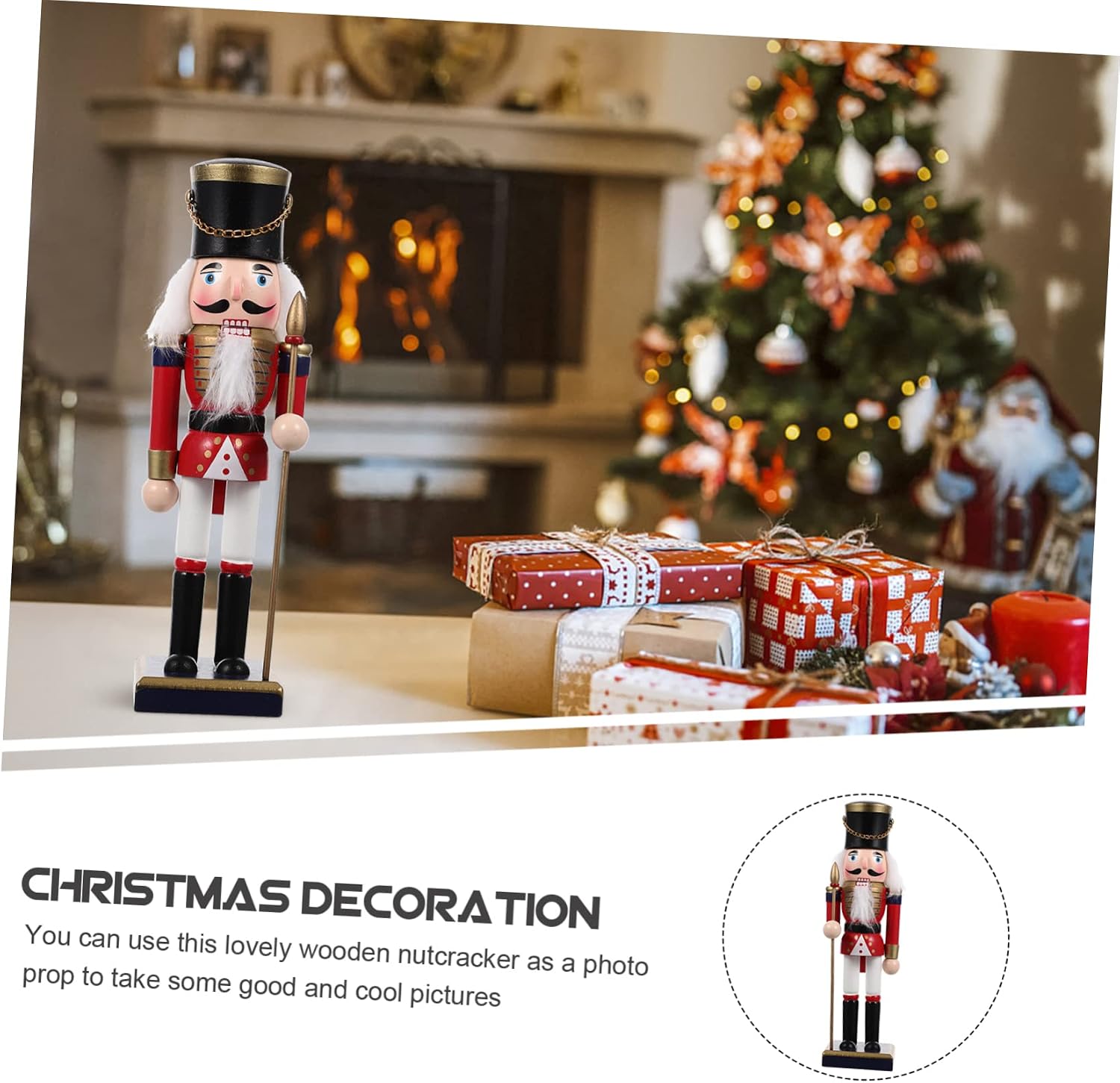 Nutcracker Ornament Christmas Tree Ornaments Home Accessories Girls' Clothing Sets Wooden Nutcracker Ornaments Wood Nutcrackers for Xmas Holiday Wooden Nutcracker Garden Decor