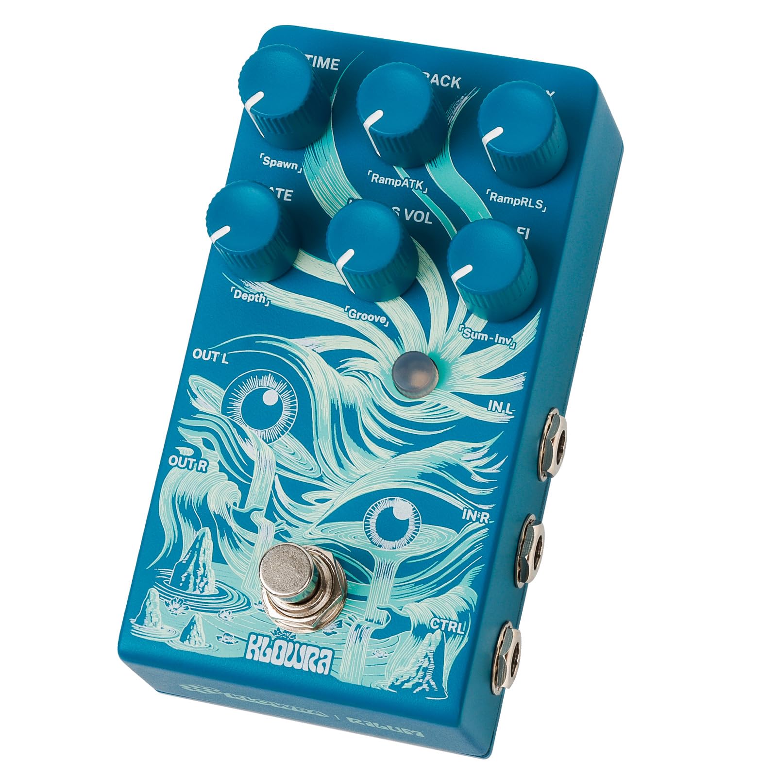 Klowra Rilum Multi-Head Tape Delay & Modulation Pedal for Electric Guitar and Synth, Vintage Tape Echo with Through-Zero Flanger, Chorus, Tap Tempo & Twisted Tempo, Stereo Outputs