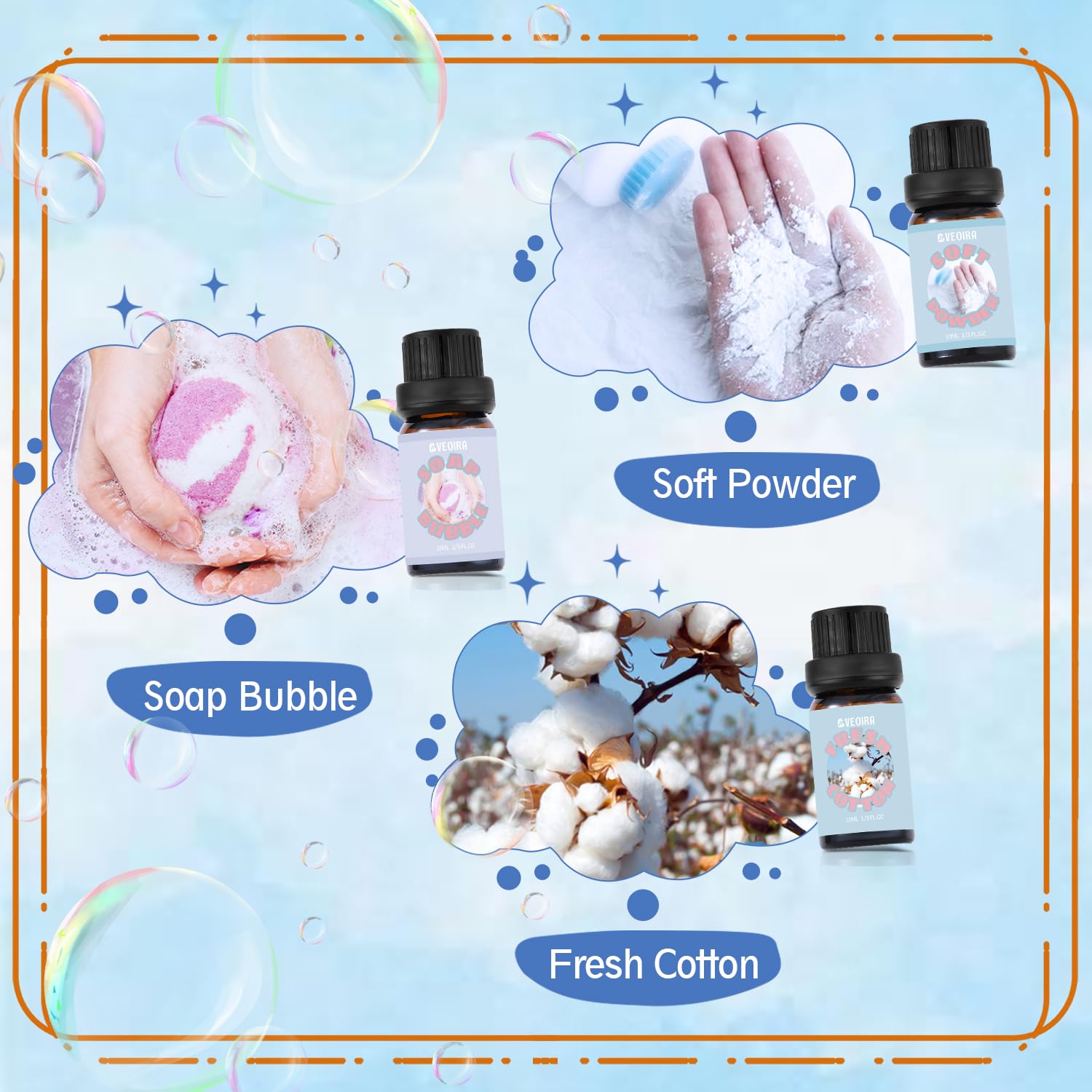 Juego de aceites de fragancia limpia, juego de aceites esenciales de lavandería para difusor, velas, aceites perfumados para hacer jabón, lino fresco, menta fresca, burbujas de jabón, día de