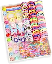 1110 Pcs Girls' Hair Accessories, Girls' Hair Accessories, Colorful Hair Bands and Scrunchies, Hairpins and Clips for Girl Hair, Hair Bands Without Damage, Girls' and Baby Hair Accessories for Fine Hair