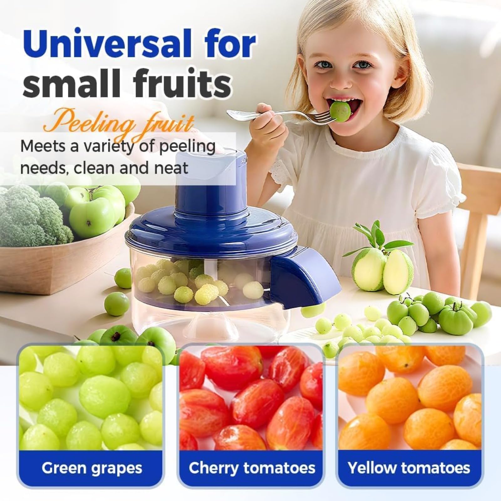 Pelapatate elettrico per frutta e verdura, sbucciatore automatico da cucina One-Touch per sbucciare e carotare senza sforzo