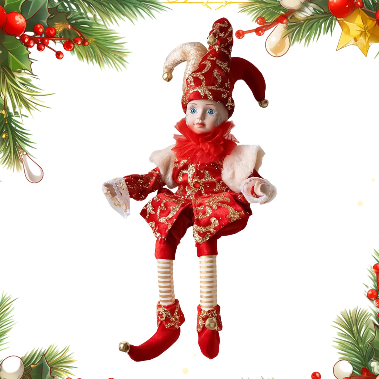 Figurines de Noël filles pour décorer le manteau de cheminée