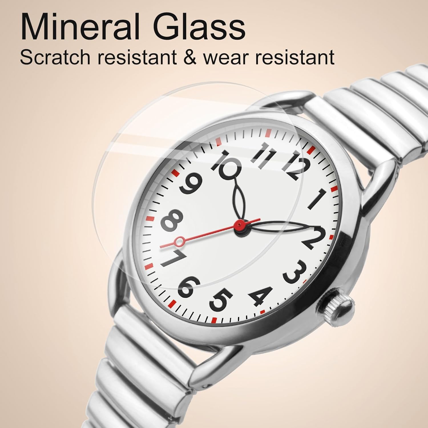 Asan Ge Watch for Women, Expansion Band Fits Various Sizes, Vintage Analog Waterproof, Fashion Luminous Dial Easy to Read, 1 Watch with 4 Straps - Easy Tool Free Replacement - Image 2