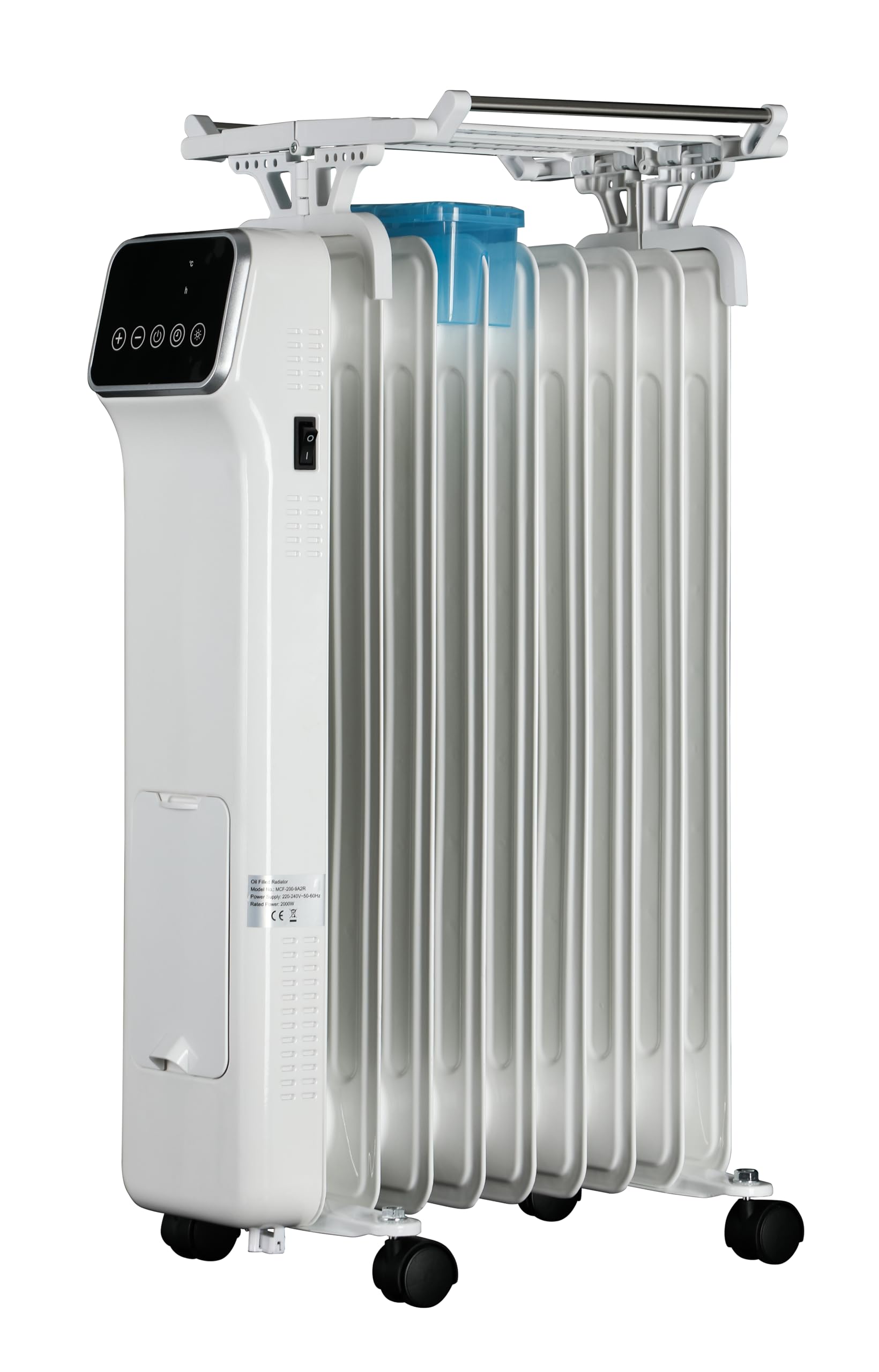 Elektrische Heizung 2000W | Elektrischer 3-Stufen Ölradiator - stromsparend und leise | Mobile Elektroheizung mit Digital Display und Fernbedienung | Heizung elektrisch mit Thermostat