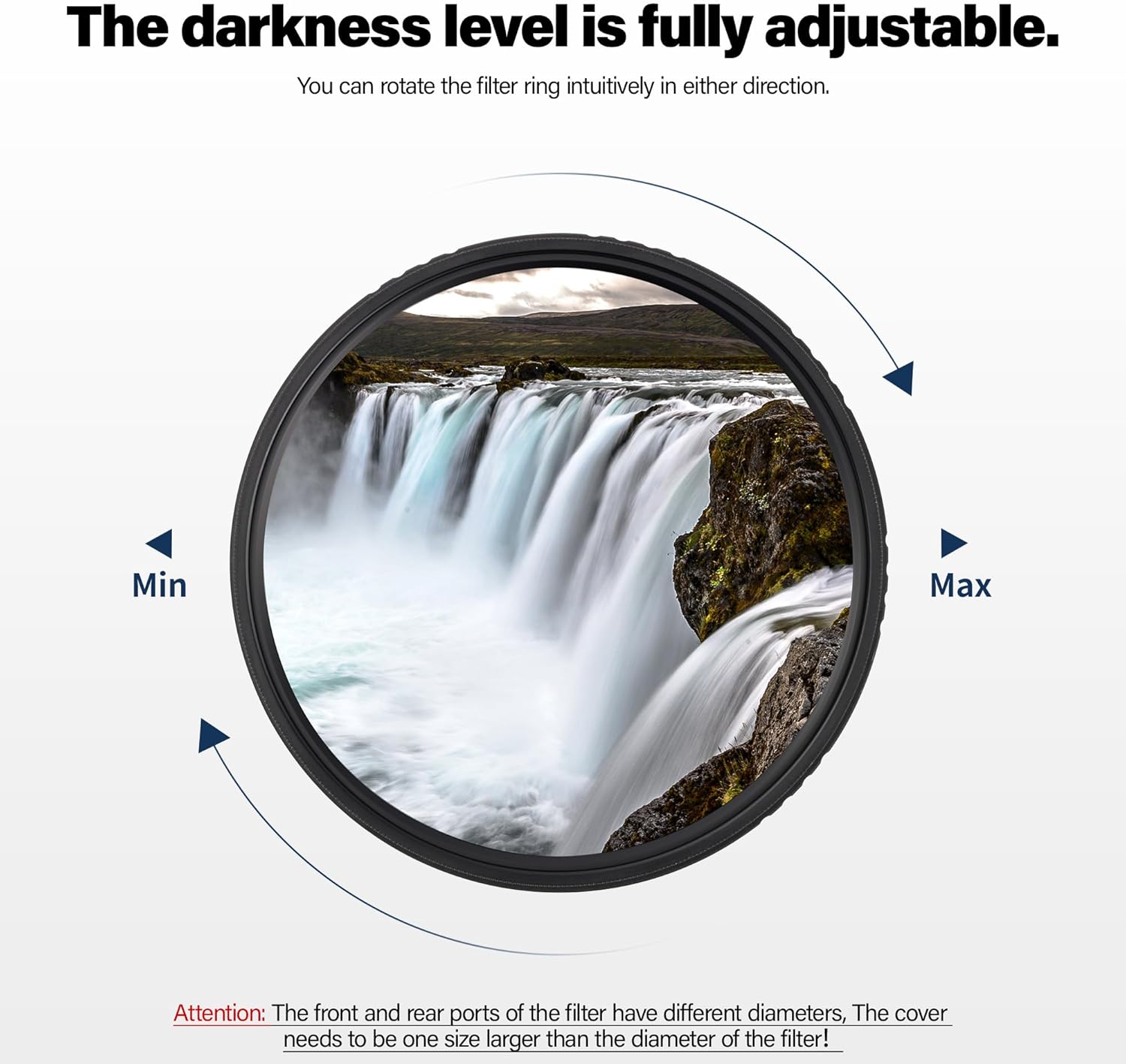 Walking Way 77mm Variable ND Filters ND2-2000 Camera Lens Neutral Density Filters ND2 to ND2000 for DSLR Lens 30 Multi-Layer Coating Ultra-Slim HD Waterproof Scratch Oil Resistant Lens Filter