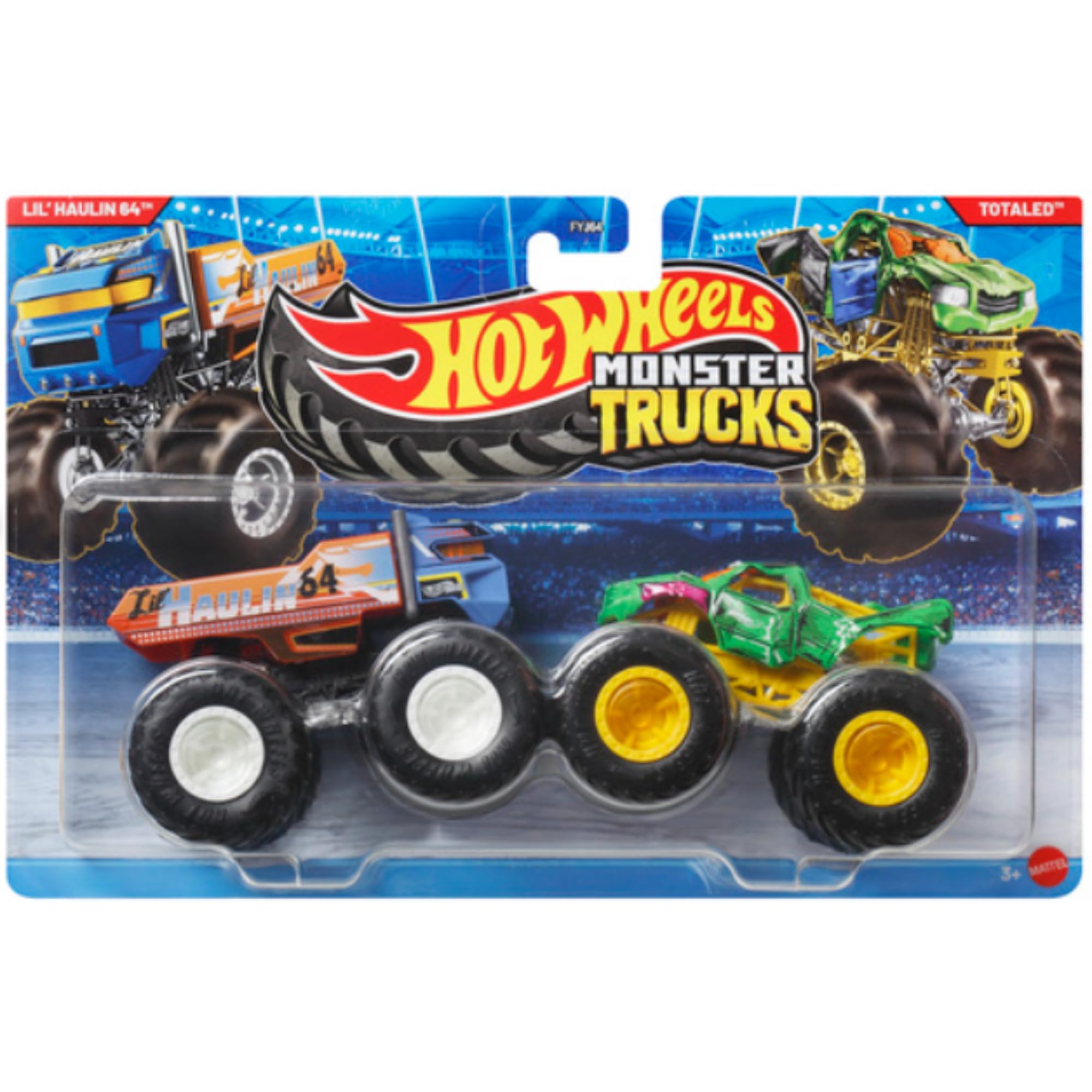 Hot Wheels Monster Trucks Demolition Doubles (Lil Haulin 64 & Totaled JLV75) — image 1