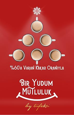 By Tüfekçi Double Chocolate Hot Chocolate – Chocolate with Particles, 45% Cocoa, Real Sugar Beet, 1000 Gr, Tin Packaging
