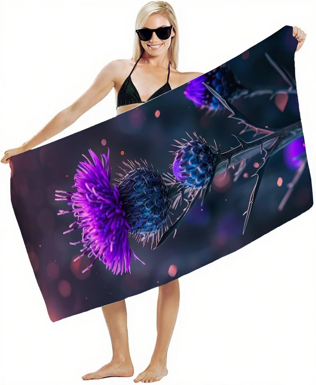 Beach Towel 100x180cm Bath Towels, Quick Dry Microfiber Towel, Sand Free, Super Absorbent, Lightweight, Compact Design, Towels for Bathroom Travel, Pool, Gym, Camping, Beach Vacation Essentials A2-825