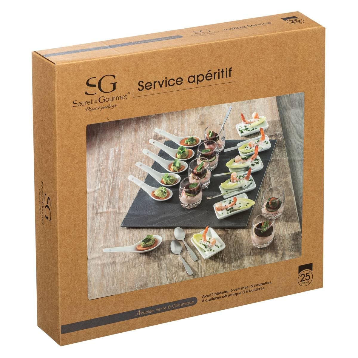 Secret de Gourmet - Antipasto quadrato da 25 pezzi