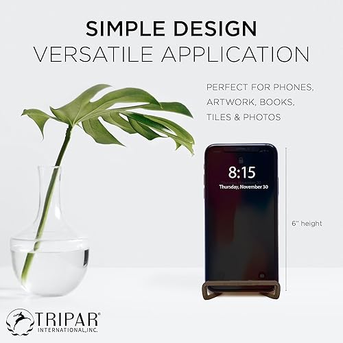 Miniatura 2 de TRIPAR Paquete de 2 soportes cuadrados de metal de caoba pintado de 4 pulgadas, mini caballete de alambre, pequeños soportes de fotos para mesa,