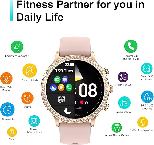 Miniatura 4 de Smart Watch for WomenCall ReceiveDial IP68 Waterproof Activity Tracker smartwatch for Android Phones and iPhone Fitness Tracker with Sleep Heart