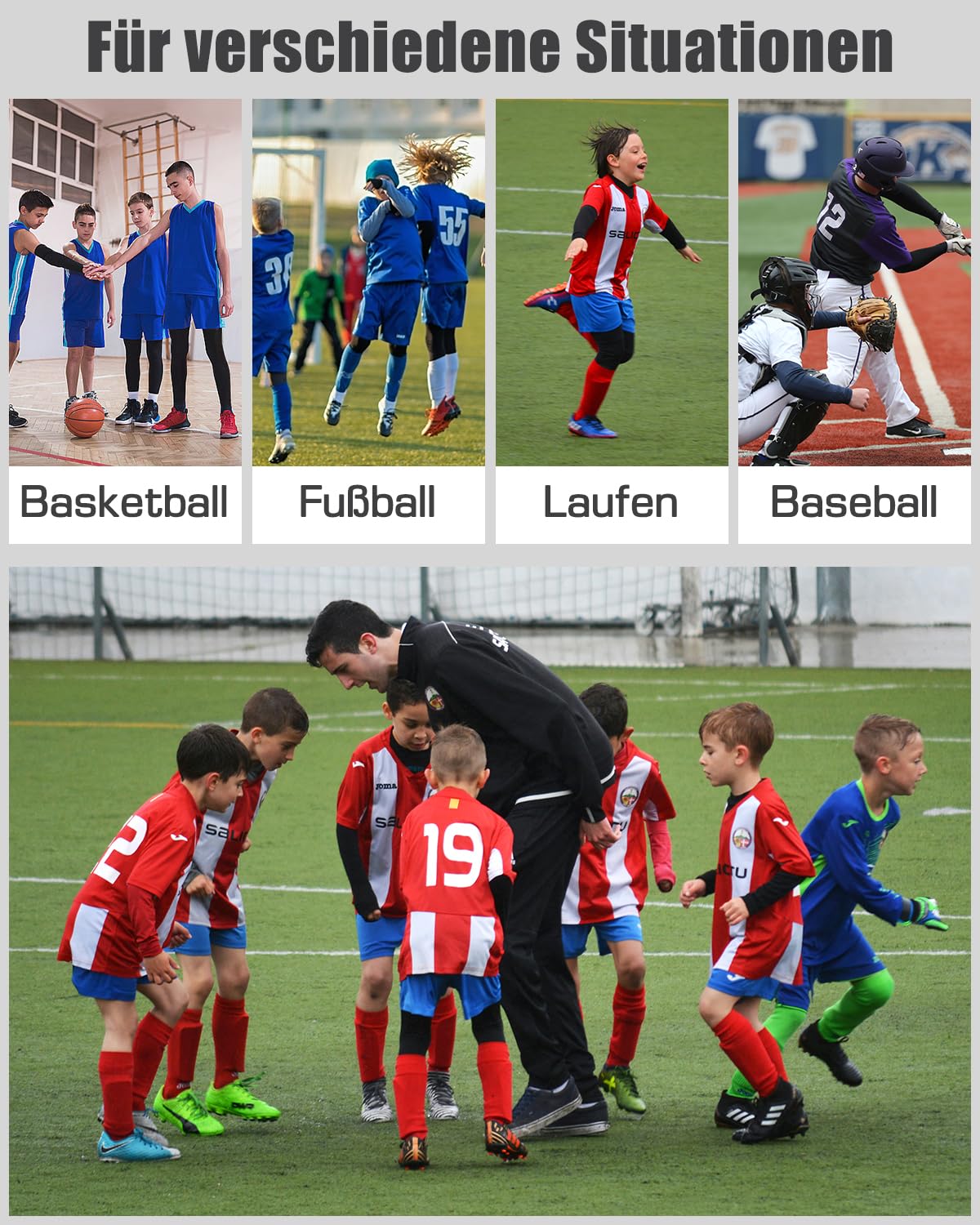 4 Pack Kompressions Leggings Jungen Lange Unterhosen Kinder Laufhose Sport Leggings Jungen Sportunterwäsche für Fußball, Basketball,Laufen und Fitness