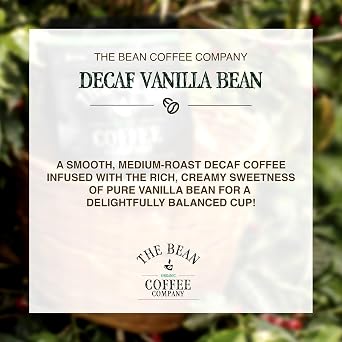 The Bean Organic Coffee Co. Decaf Vanilla Bean, Medium, Ground, 16 oz