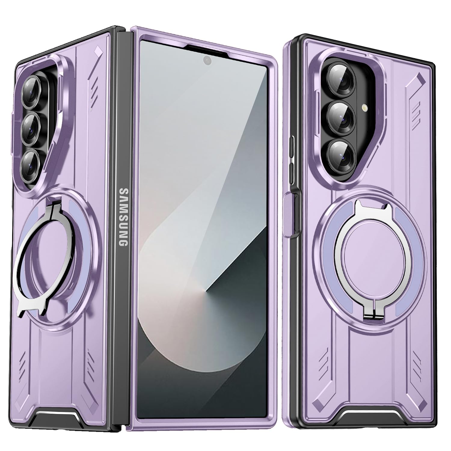 Coque Samsung Z Fold 7 Asuwish violette évite les rayures de charnière - 8